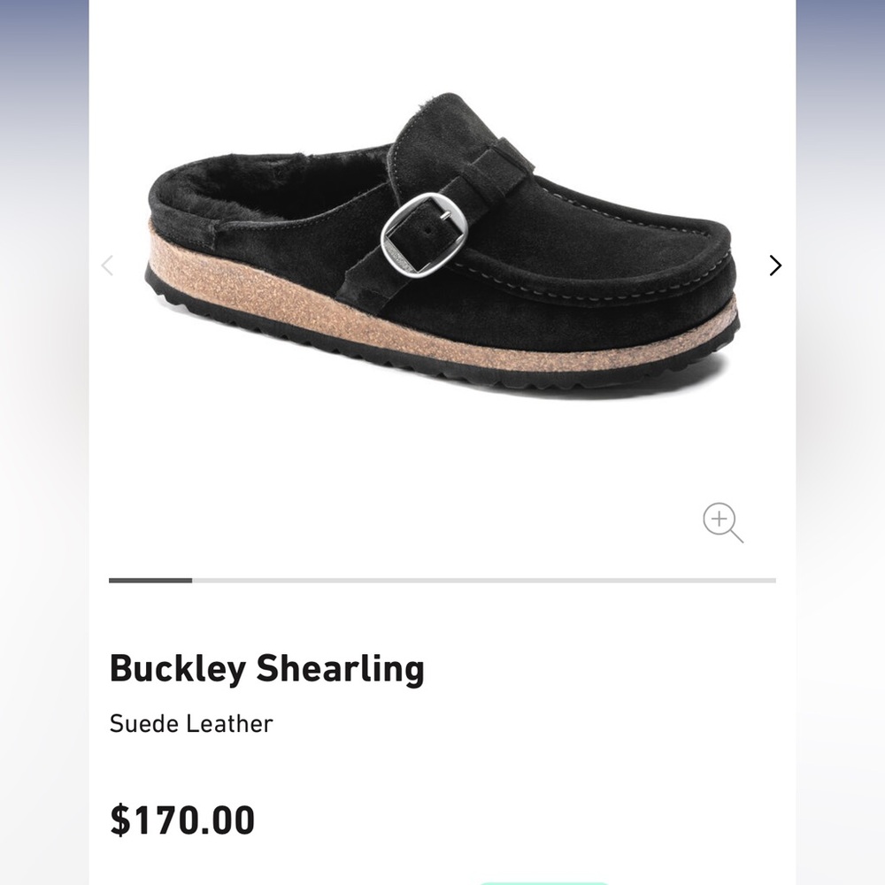 Birkenstock Black Buckley Shearling
